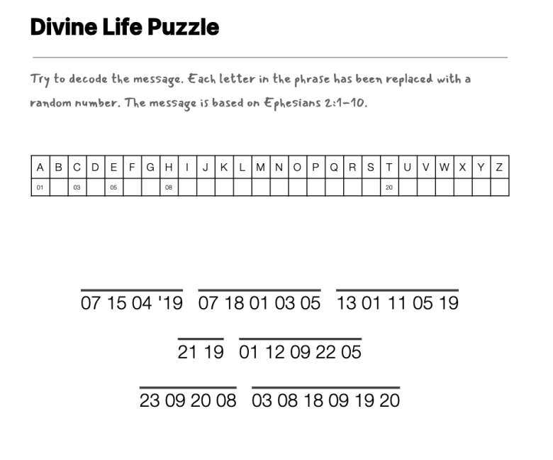 Transformed for a Purpose cryptogram